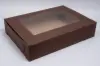 19X14X4 CHOCOLATE CUPCAKE BOX W/WIND 12 CUP