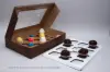 19X14X4 CHOCOLATE CUPCAKE BOX W/WIND 12 CUP