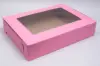 19X14X4 STRAWBERRY CUPCAKE BOX W/WIND 12 CUP