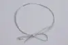 14" METALLIC SILVER STRETCH RIBBON LOOP