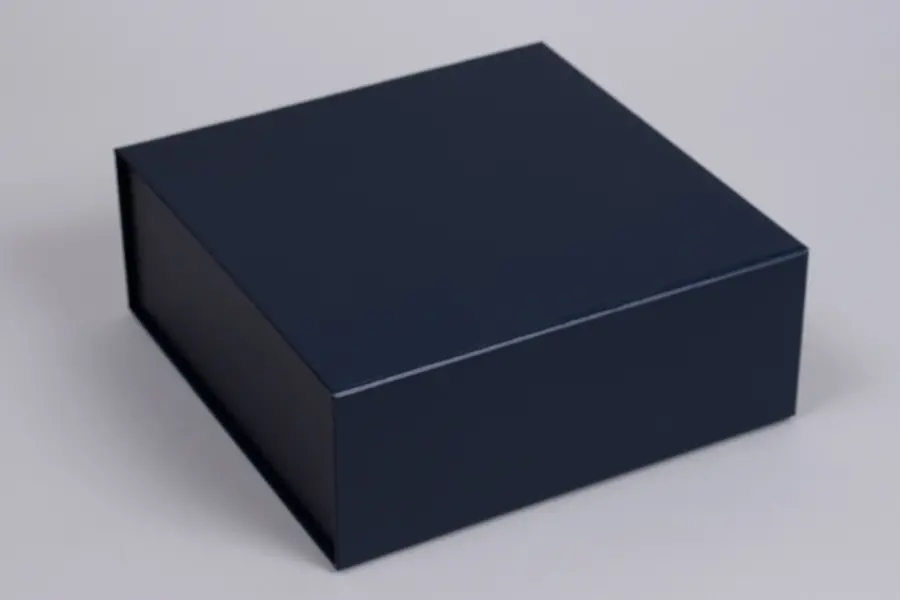 8X8X3-1/8  MATTE NAVY MAGNETIC BOX