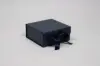 6X6X2-3/4  MATTE NAVY MAGNETIC BOX W/RIBBON