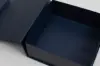 10X10X4-1/2 MATTE NAVY MAGNETIC BOX W/RIBBON