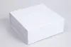 8X8X3-1/8  MATTE WHITE MAGNETIC BOX
