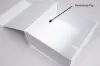 9-1/2X9-1/2X4-3/4 MATTE WHITE PLUS-SERIES 7-FLAP MAGNETIC BOX