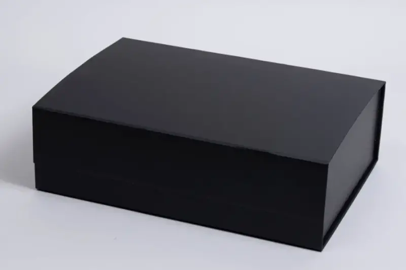 9-3/4 x 7 x 3 Matte Black Magnetic Lid Gift Boxes