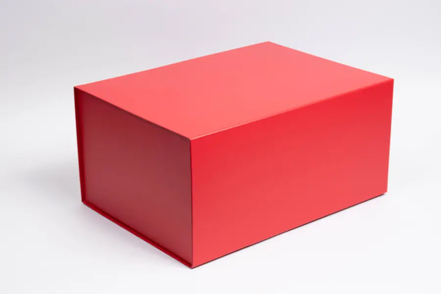 16X12X8 MATTE RED MAGNETIC BOX