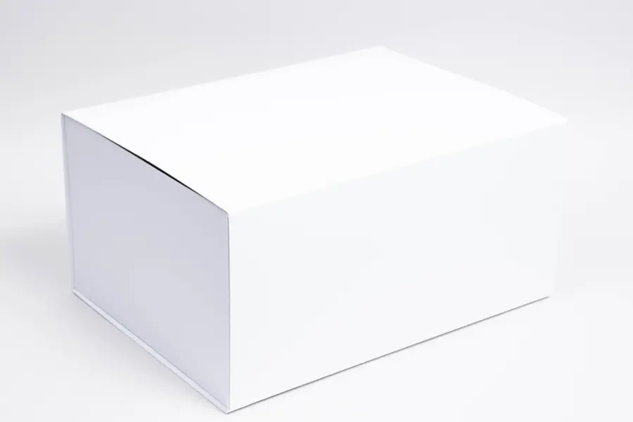 16X12X8 MATTE WHITE MAGNETIC BOX