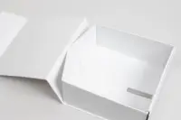 15 x 12 x 3-1/4 Matte White Magnetic Lid Gift Box