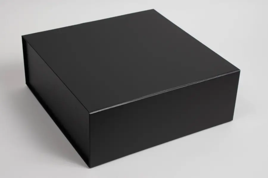 12X12X4-1/2 MATTE BLACK MAGNETIC BOX