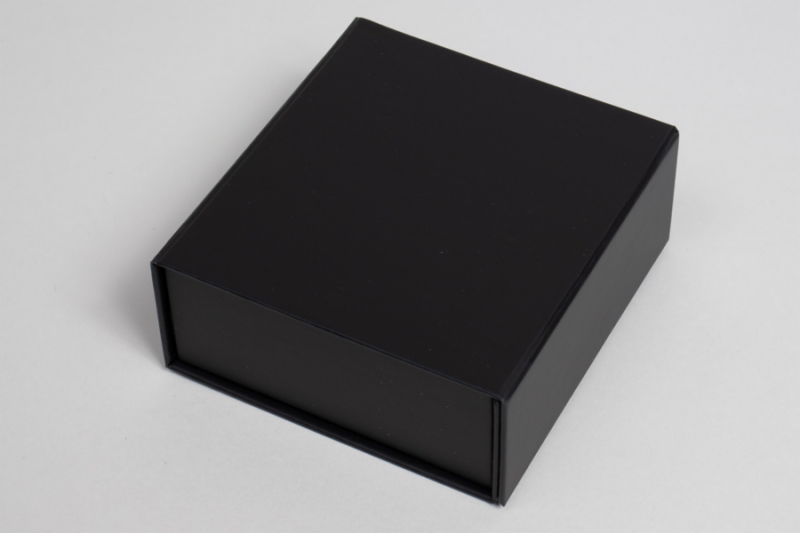 3-5/8 x 3-1/2 x 1-1/2 Matte Black Magnetic Lid Gift Boxes