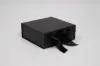 8X8X3-1/8  MATTE BLACK MAGNETIC BOX W/RIBBON