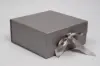 10X10X4-1/2 MATTE SILVER MAGNETIC BOX W/RIBBON