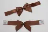 4.5X2.75" GLUE DOT SATIN BROWN BOW