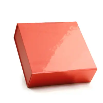 3-5/8X3-1/2X1-1/2 RED GLOSS MAGNETIC BOX