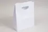 8-3/4 X 4-1/4 X 10-3/4 WHITE KRAFT DIE-CUT HANDLE SHOP BAG