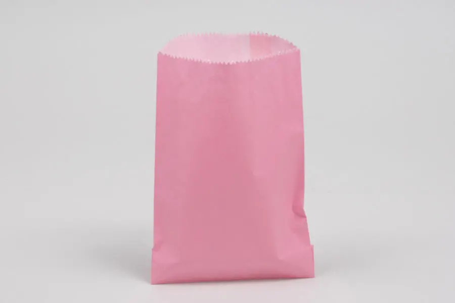 1/4#  4 3/4 X 6 3/4 PETAL PINK GOURMET GLASSINE MERCHANDISE BAG