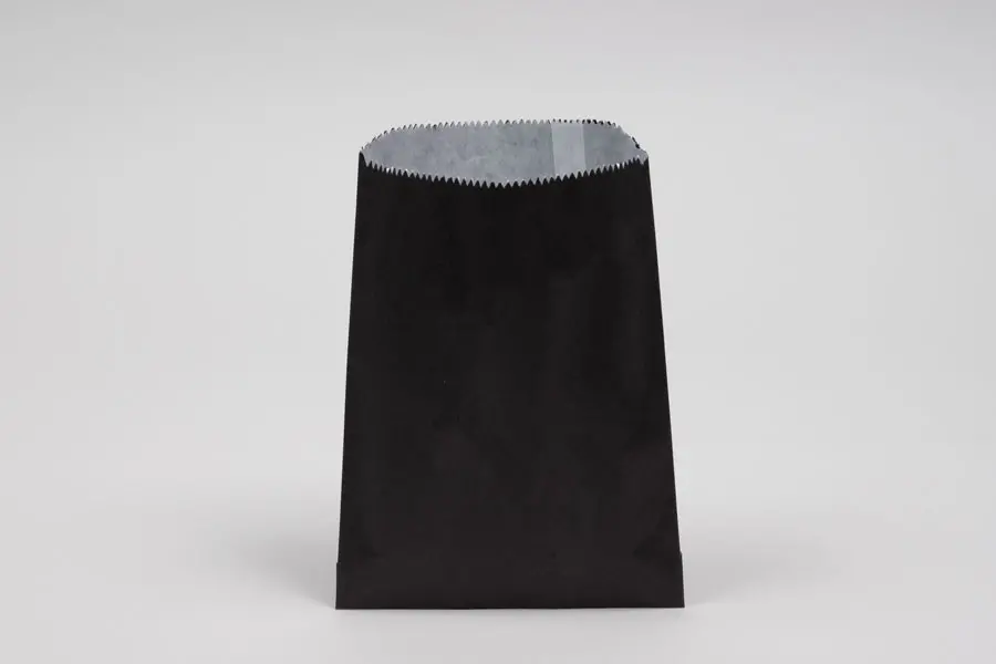 1/2#  5 3/4 X  7 1/2 BLACK GOURMET GLASSINE MERCHANDISE BAG