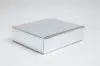 11 X 3-1/2 X 13-3/8  FOLDING WINE BOX  SILVER LINEN 3 BOT