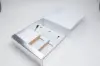11 X 3-1/2 X 13-3/8  FOLDING WINE BOX  SILVER LINEN 3 BOT