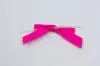 2-1/2" X 2" SATIN AZALEA PRE-TIED BOW CLEAR TWIST TIE