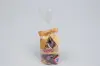 2-1/2" X 2" SATIN GOLD PRE-TIED BOW CLEAR TWIST TIE
