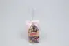 3" X 2-3/4" SATIN LIGHT PINK PRE-TIED BOW CLEAR TWIST TIE