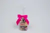 3" X 2-3/4" SATIN AZALEA PRE-TIED BOW CLEAR TWIST TIE