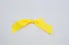 3" X 2-3/4" SATIN DAFFODIL PRE-TIED BOW CLEAR TWIST TIE