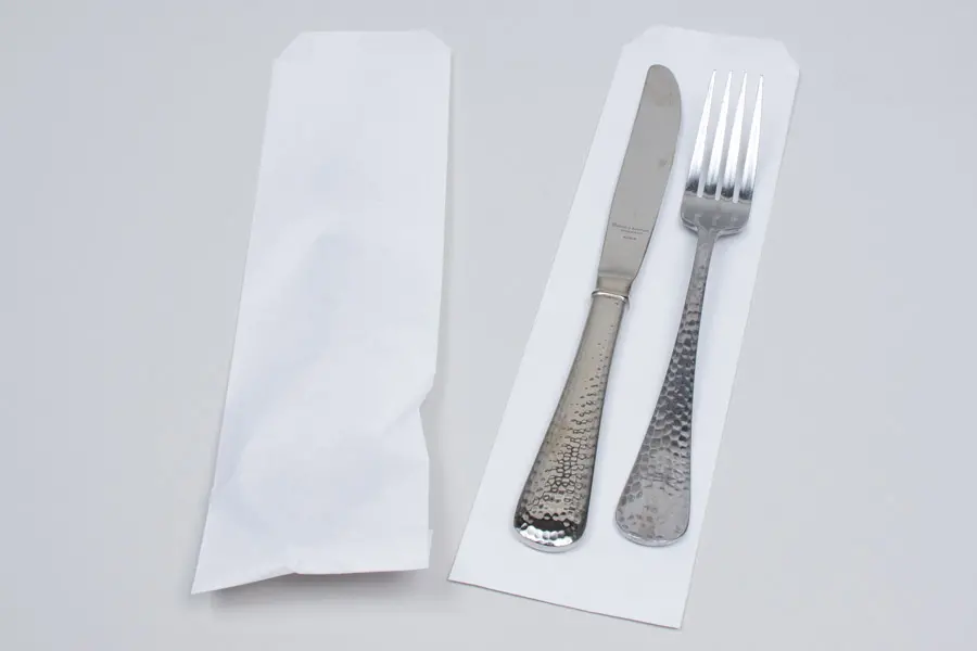 2.75X10 WHITE KRAFT SILVERWARE MERCH BAG