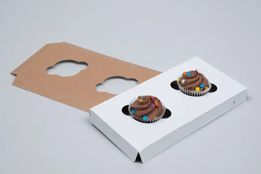 MINI 2 CUPCAKE INSERT WHITE