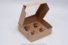 7X7X2.5 CUPCAKE BOX KRAFT-WINDOW