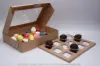 19X14X4 KRAFT CUPCAKE BOX W/WIND 24 CUP