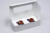 8X4X2-1/2 WHITE CUPCAKE BOX W/WIND 2 CUP