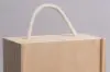 13-1/2X7X3-1/2 PINE WOOD 2 BOTTLE BOX W/ROPE HANDLE