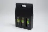 10-5/8 X 3-1/2 X 15 WIND BOTTLE CARRIER BLACK LINEN 3 BOT