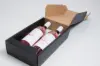 7-1/4 X 3-1/2 X 13-3/8 BOTTLE BOX  BLACK LINEN 2 BOT W/INSERTS