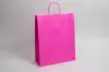 9-3/4 X 4-3/8 X 12-1/4 TINTED HOT PINK SHOP BAG