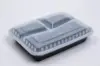 33OZ  10 X 7-1/2 X 1-3/4 RECTANGLE PLASTIC TO-GO CONTAINER 3 SECTIONS