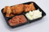 33OZ  10 X 7-1/2 X 1-3/4 RECTANGLE PLASTIC TO-GO CONTAINER 3 SECTIONS