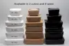 #2  7-3/4 X 5-1/2 X 1-7/8 BLACK FOLDING TO-GO BOX