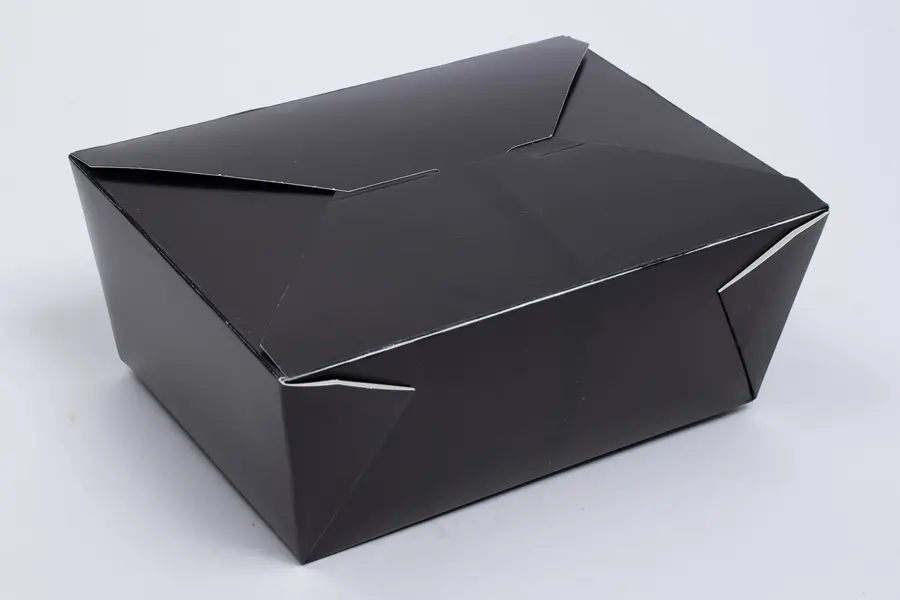 #3  7-3/4 X 5-1/2 X 2-1/2 BLACK FOLDING TO-GO BOX