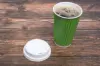 16OZ HOT GROOVE PAPER CUP PURE GREEN