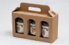 9-13/16 X 3-1/8 X 5-7/8 WIND CARRIER KRAFT RIBBED 3 JAR