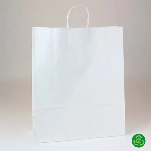 <16X6X19.25 SHOPPING BAG WHITE KRAFT ECONOMY