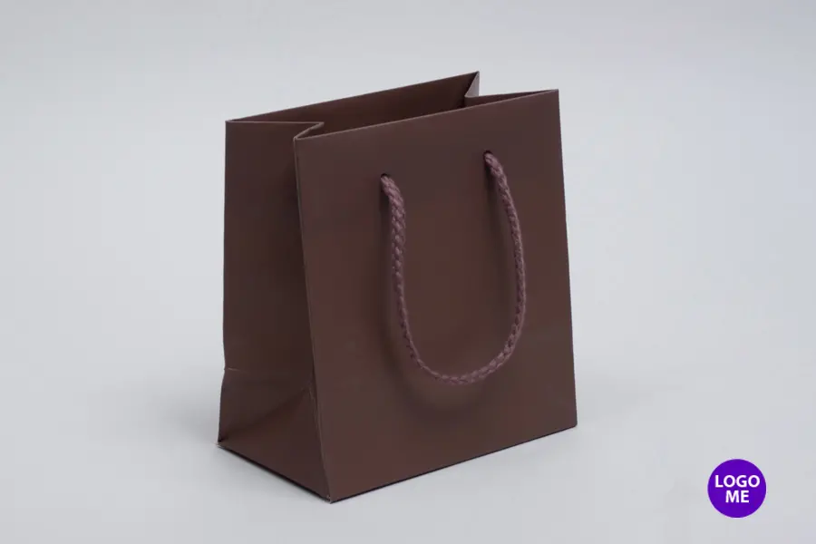 <6X3.5X6.5 MATTE LAM CHOCOLATE EUROTOTE