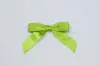2-1/2" X 2" SATIN KIWI GREEN PRE-TIED BOW CLEAR TWIST TIE