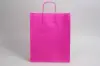 9-3/4 X 4-3/8 X 12-1/4 TINTED HOT PINK SHOP BAG