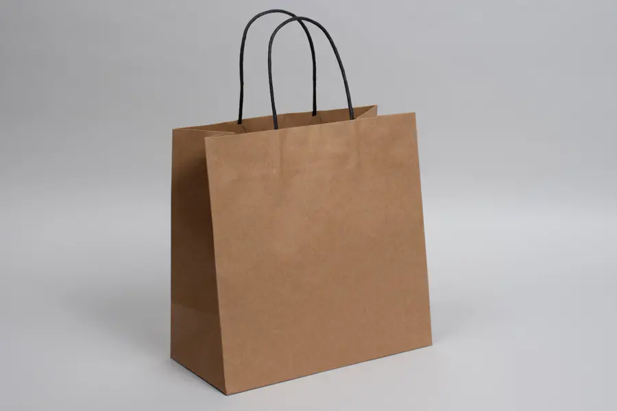 10X5X10 MIDTOWN TURN TOP  - NATURAL KRAFT W/ BLACK HANDLES