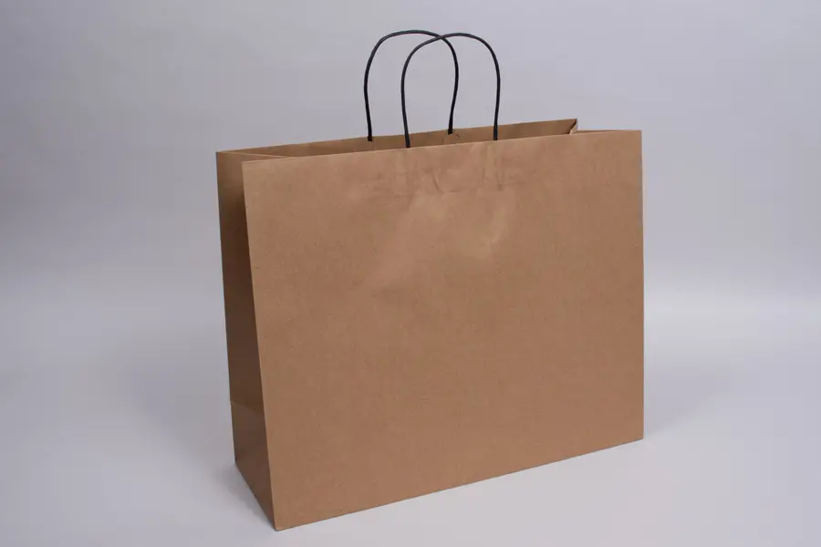 16X6X13 MIDTOWN TURN TOP  - NATURAL KRAFT W/ BLACK HANDLES